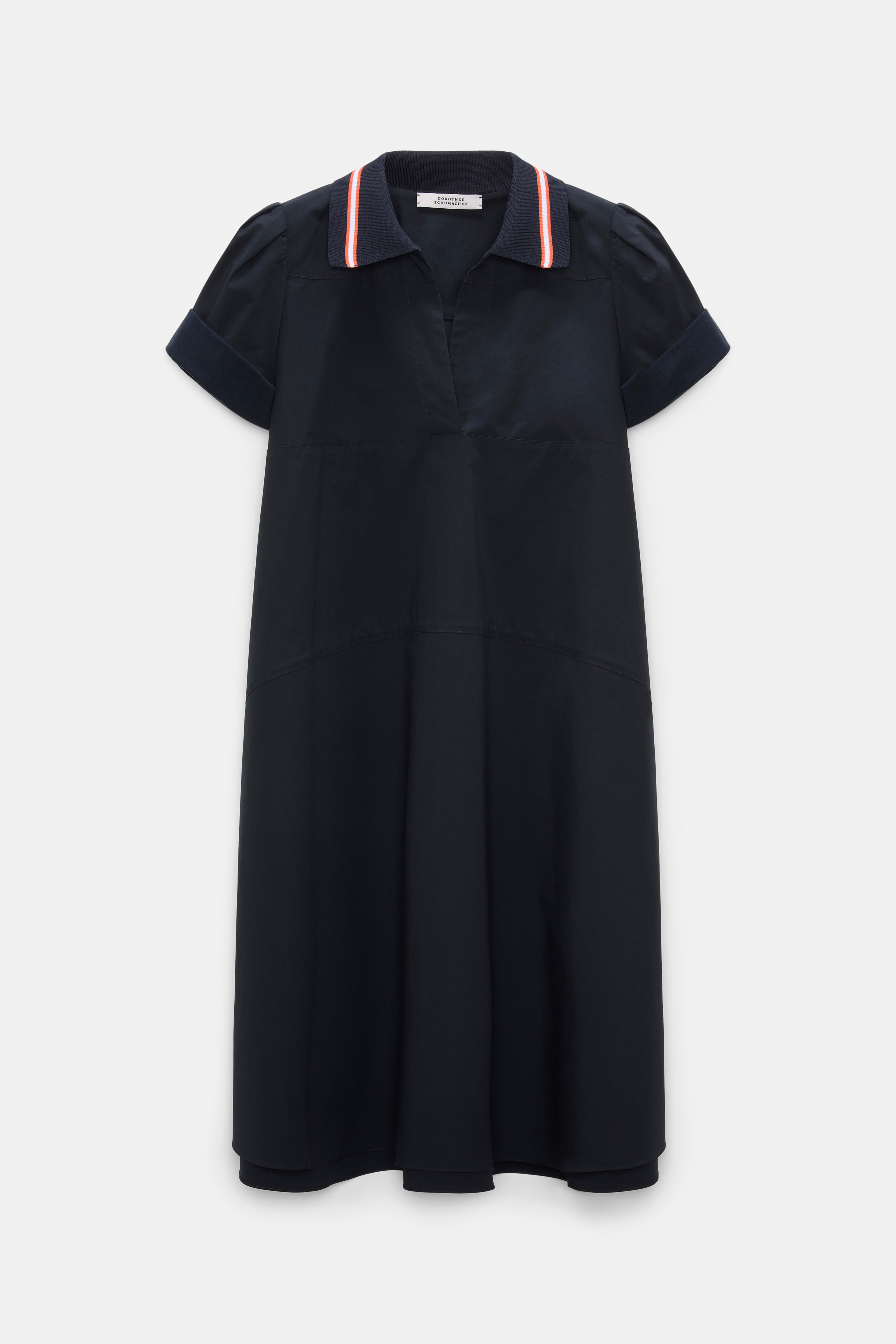 Dorothee Schumacher Polo mini-dress in cotton poplin dark navy